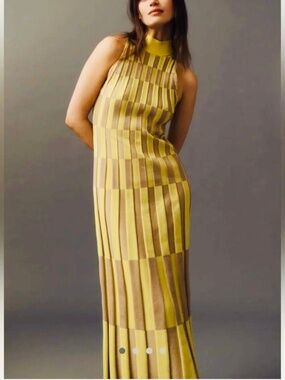 Anthropologie Thick Stripped Maxi Dress